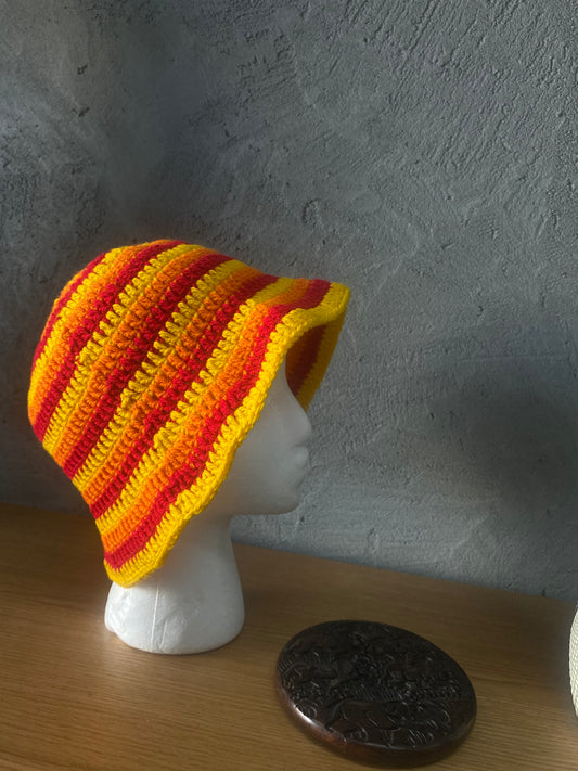 Orange, Red, yellow Bucket Hat